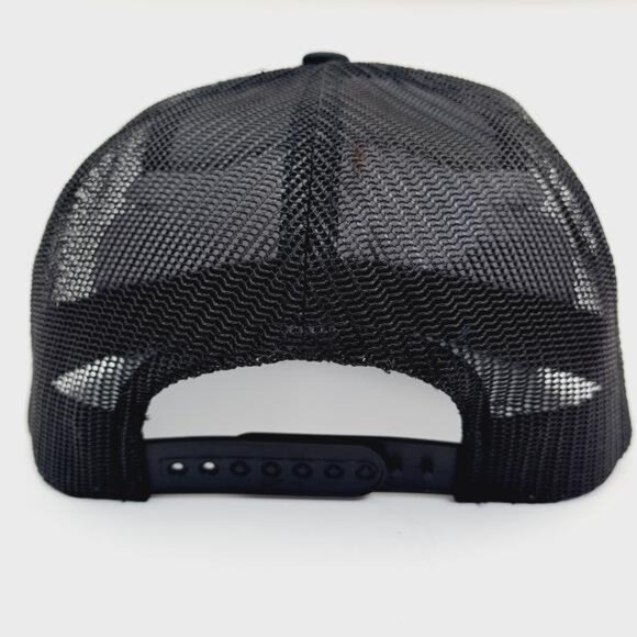 Fishing Boating Unique Black Pond Hat Co. Flat Bill Trucker Mesh USA Made Retro main image 4